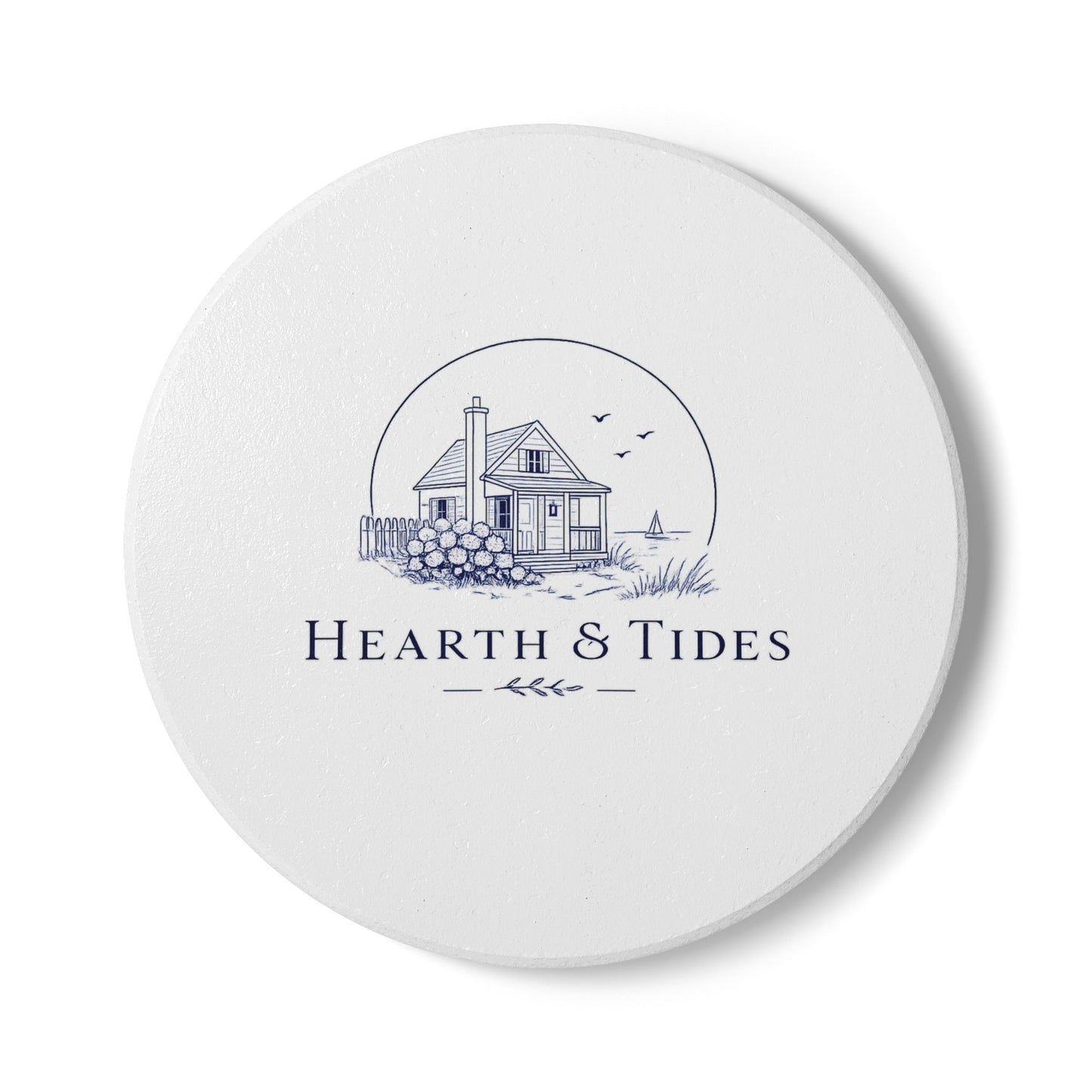 Ceramic Coaster — Hearth & Tides Coastal Cabin Drink Coaster