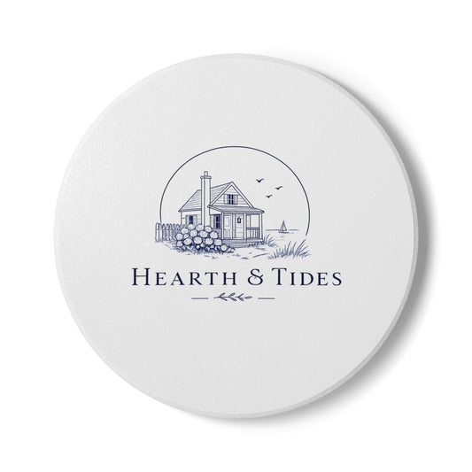 Ceramic Coaster — Hearth & Tides Coastal Cabin Drink Coaster