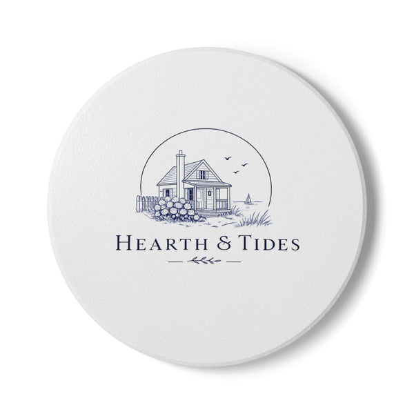 Ceramic Coaster — Hearth & Tides Coastal Cabin Drink Coaster