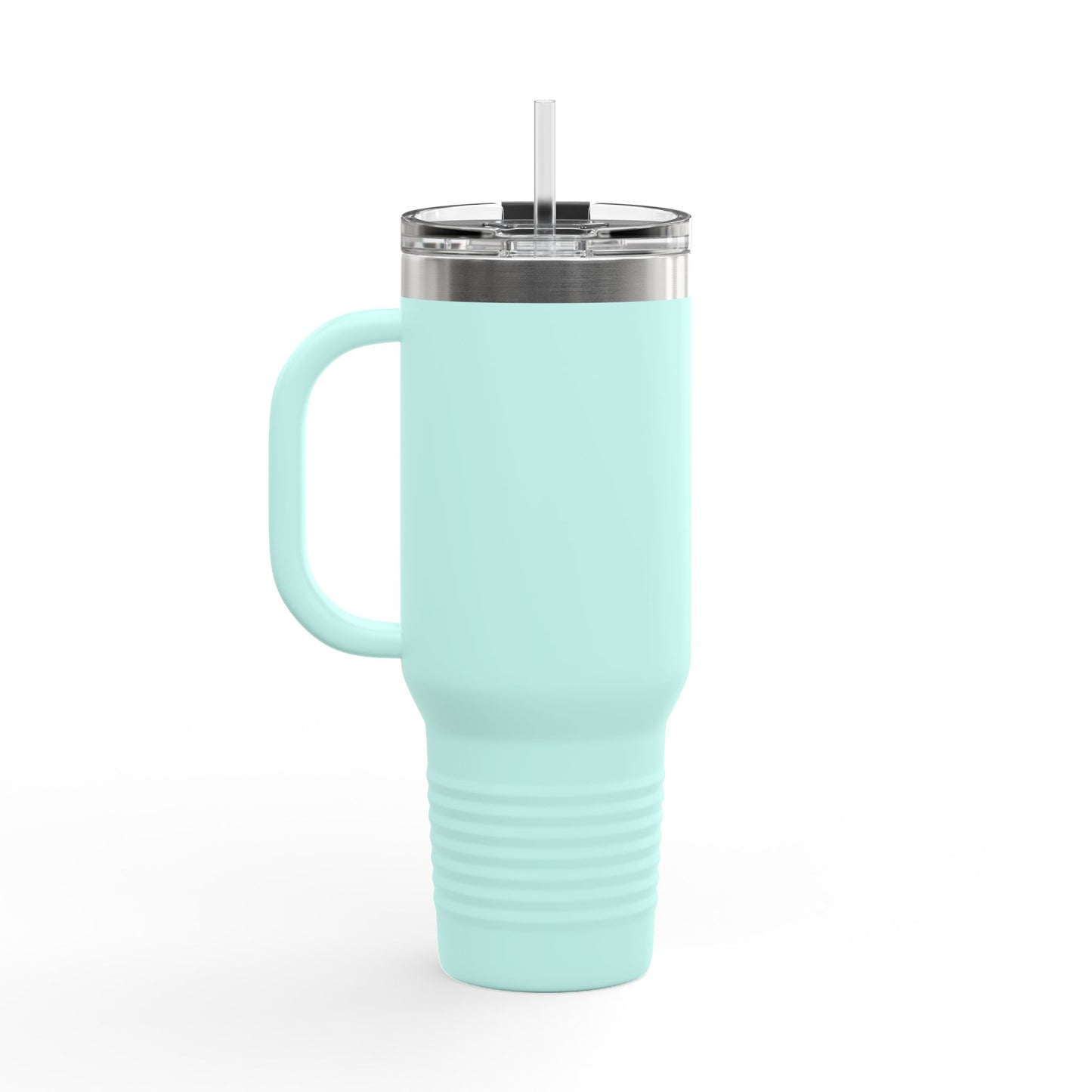40oz Insulated Travel Mug with Handle — Hearth & Tides Logo