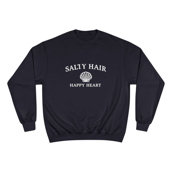 Salt Hair Sweatshirt — 'Happy Heart' Coastal Crewneck