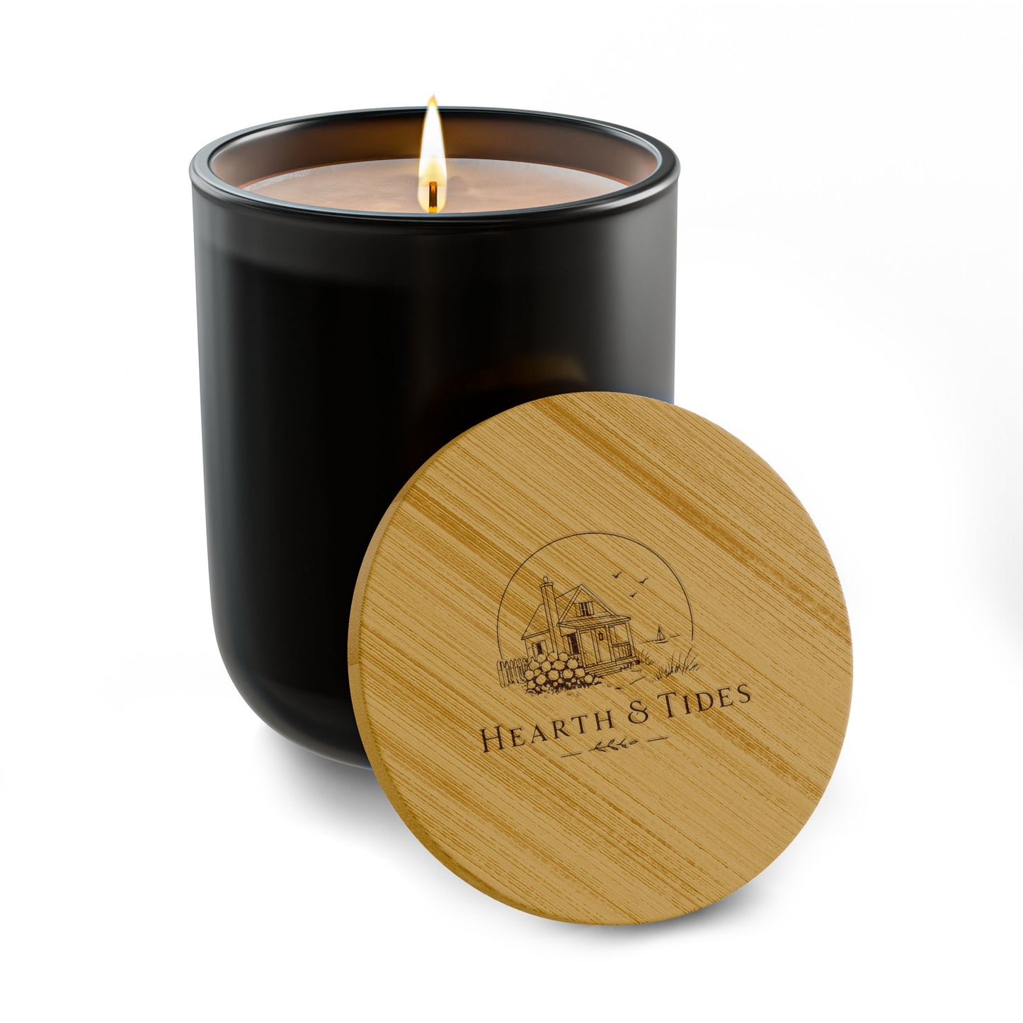 Engraved 14oz Scented Soy Candle — Bamboo Lid, Aromatherapy Gift