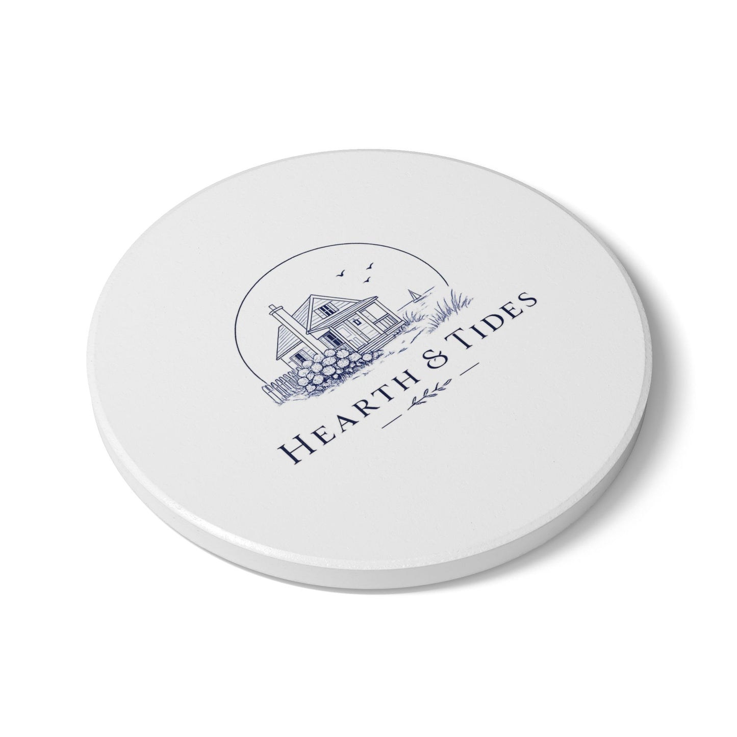 Ceramic Coaster — Hearth & Tides Coastal Cabin Drink Coaster