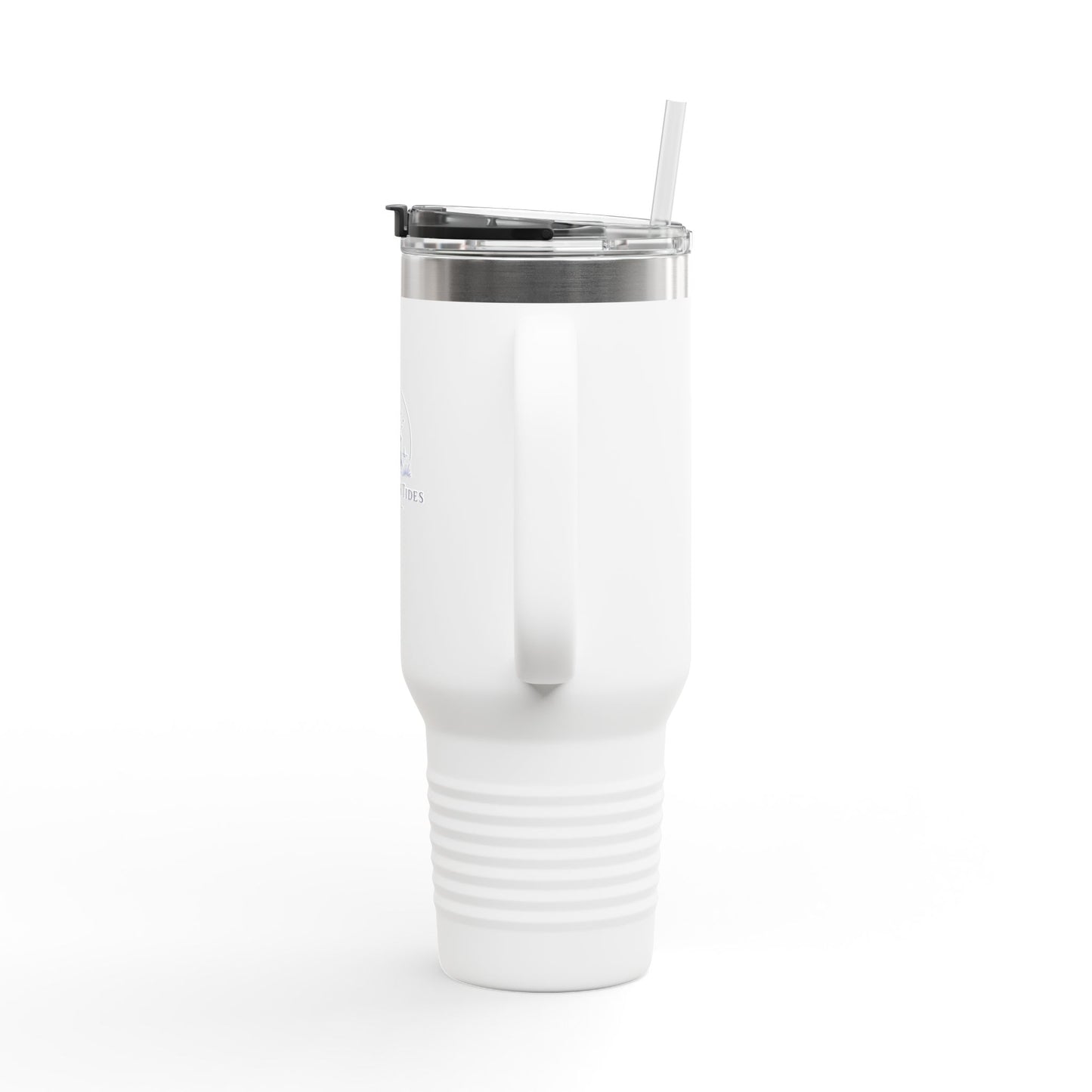 40oz Insulated Travel Mug with Handle — Hearth & Tides Logo