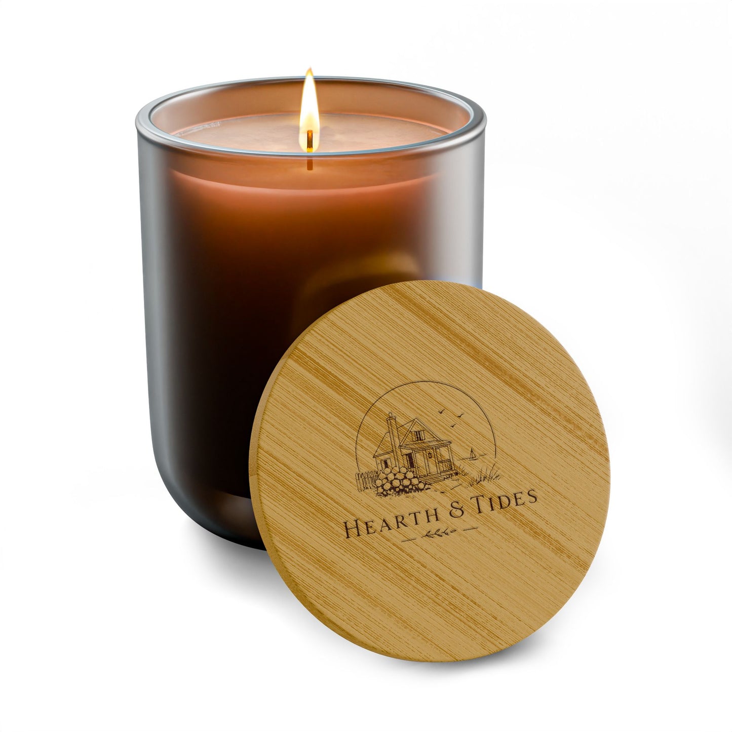 Engraved 14oz Scented Soy Candle — Bamboo Lid, Aromatherapy Gift