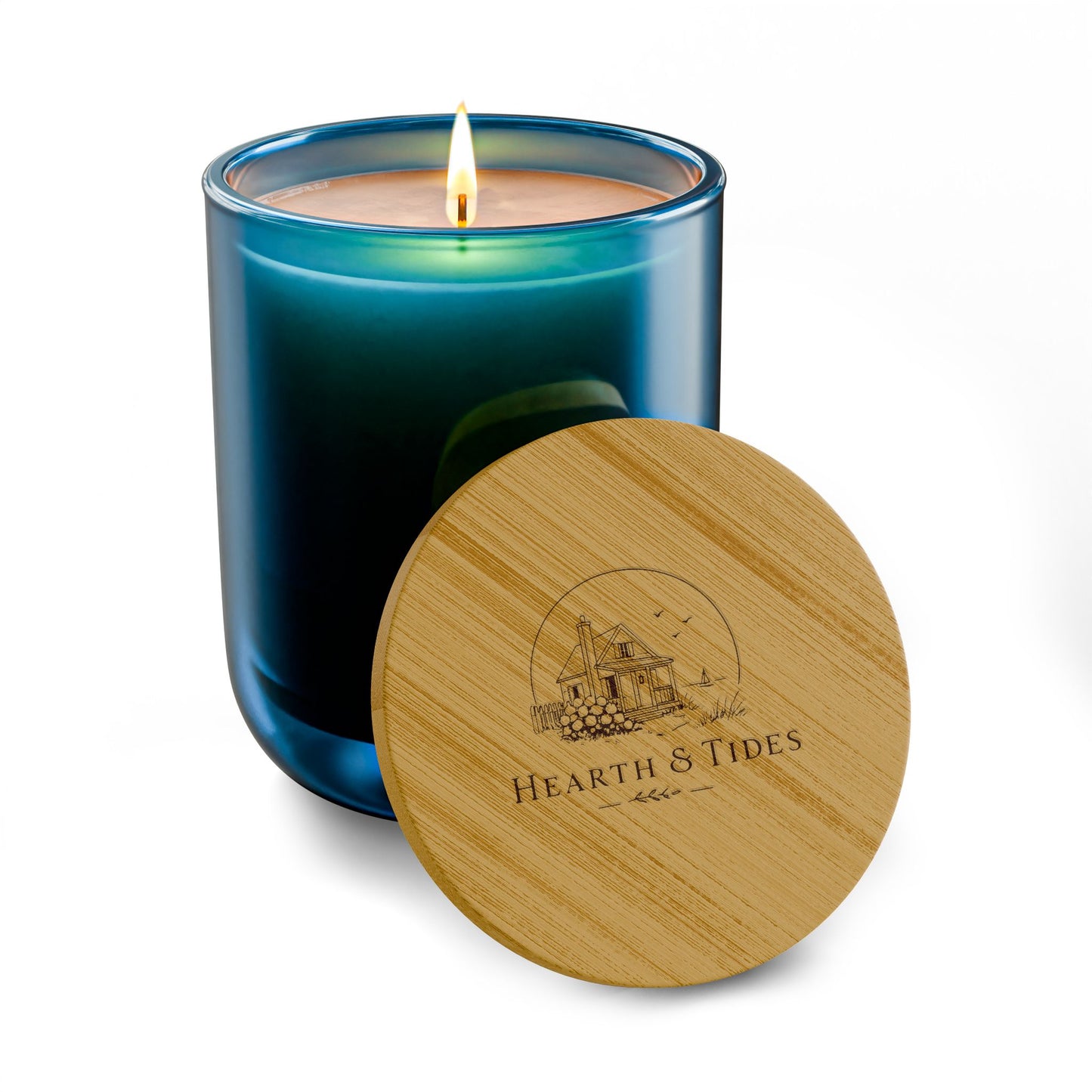 Engraved 14oz Scented Soy Candle — Bamboo Lid, Aromatherapy Gift