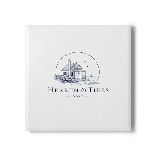 Ceramic Coaster — Hearth & Tides Coastal Cabin Drink Coaster