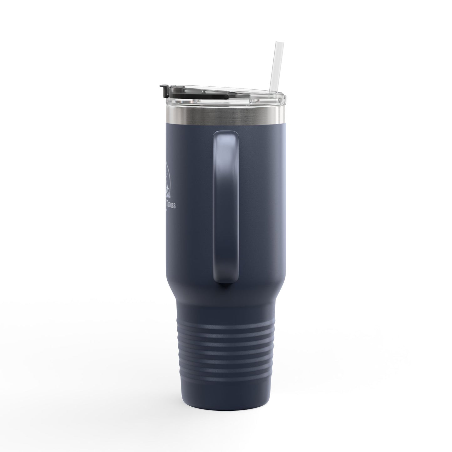 40oz Insulated Travel Mug with Handle — Hearth & Tides Logo