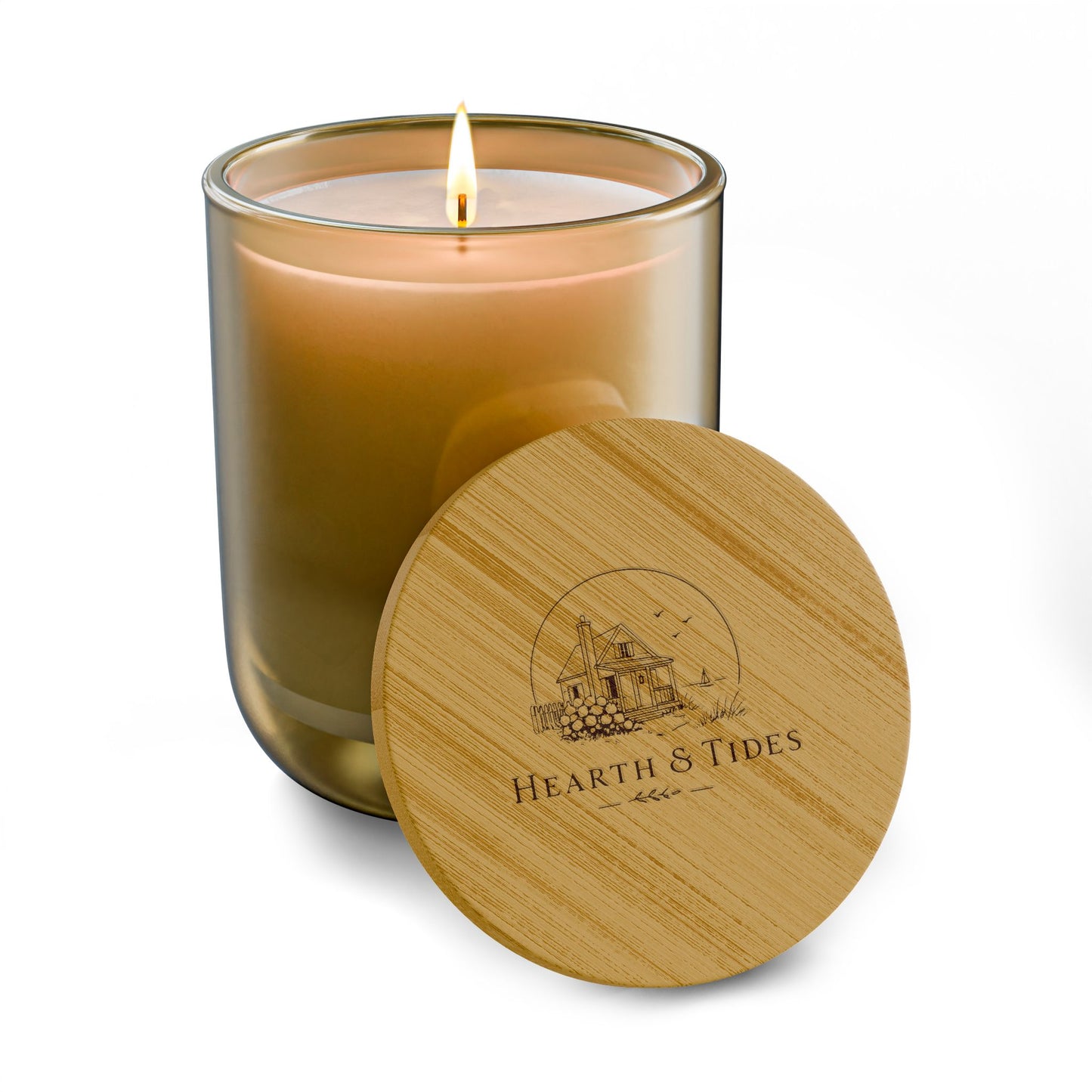 Engraved 14oz Scented Soy Candle — Bamboo Lid, Aromatherapy Gift